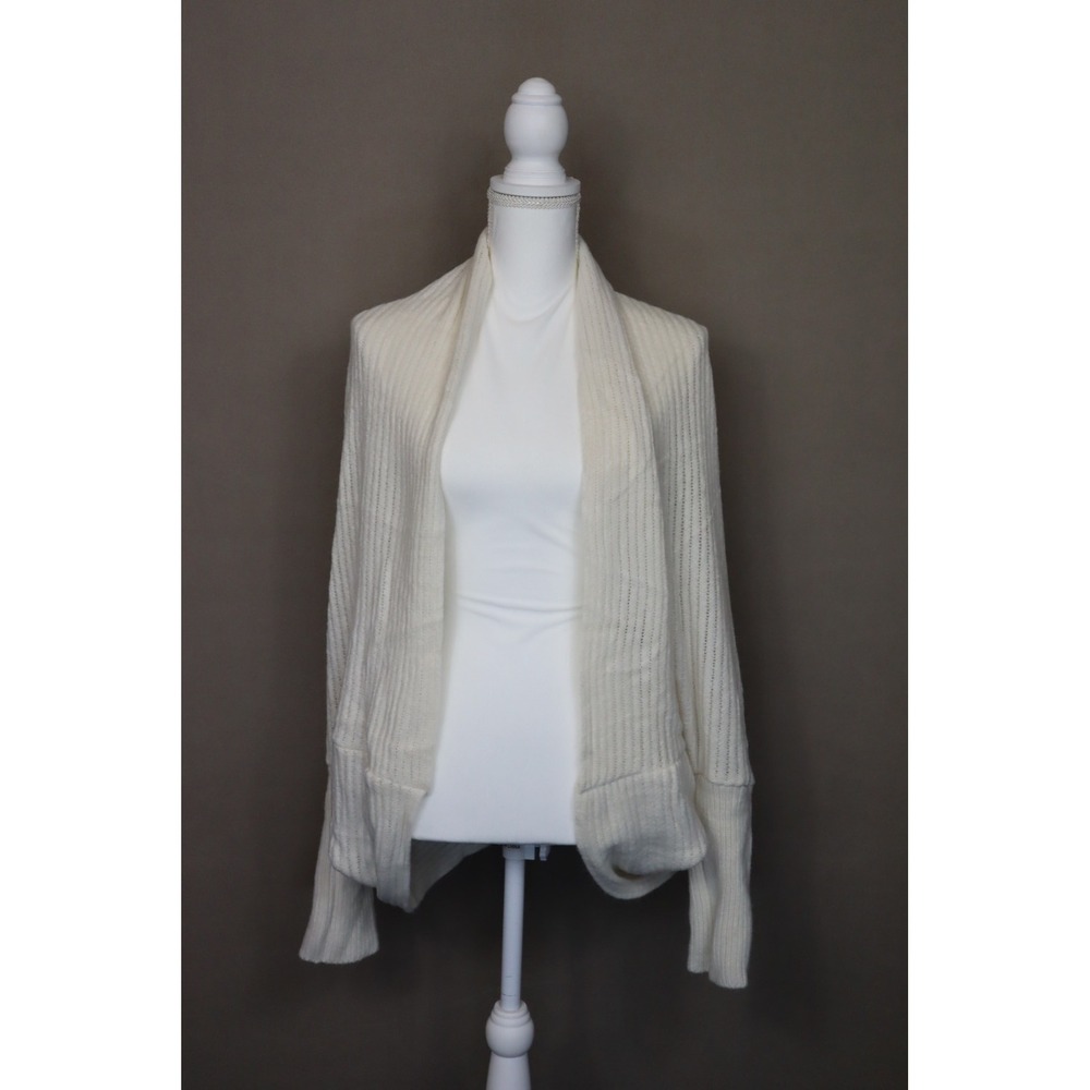Women's‎ Ivory Soft Ribbed Knitted Shrug Cardigan